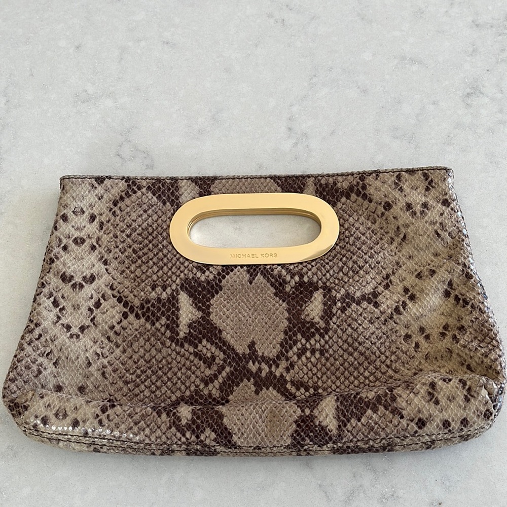 Michael Kors Python Clutch